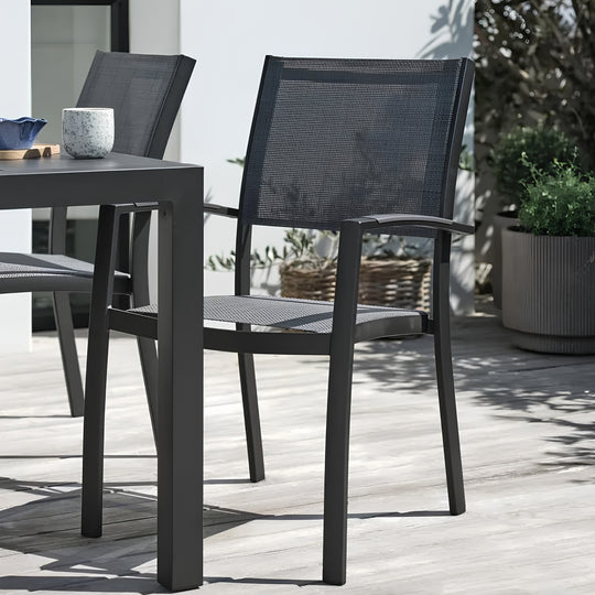 Lot de 4 chaises de jardin JUSK Strandby empilable gris
