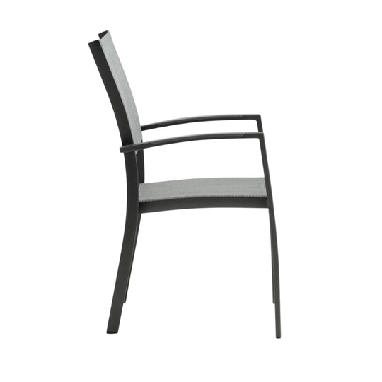 Lot de 4 chaises de jardin JUSK Strandby empilable gris