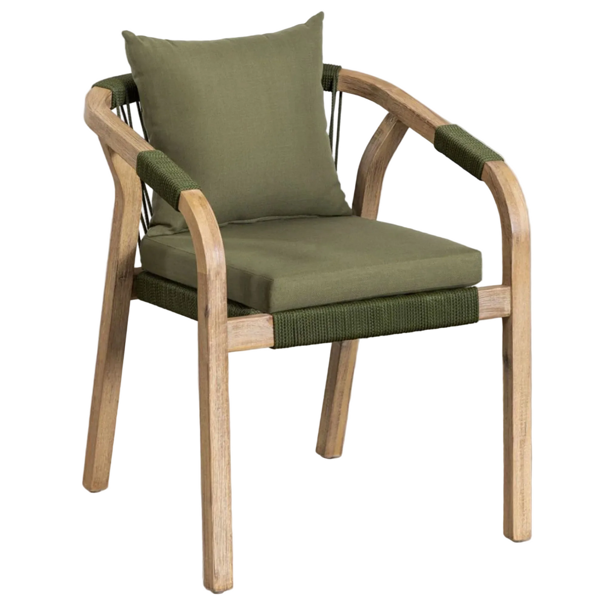 Lot de 4 chaises de jardin SKLUM Dubaï avec accoudoirs en bois d'acacia