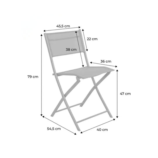 Lot de 4 chaises de jardin SWEEEK pliantes rouges