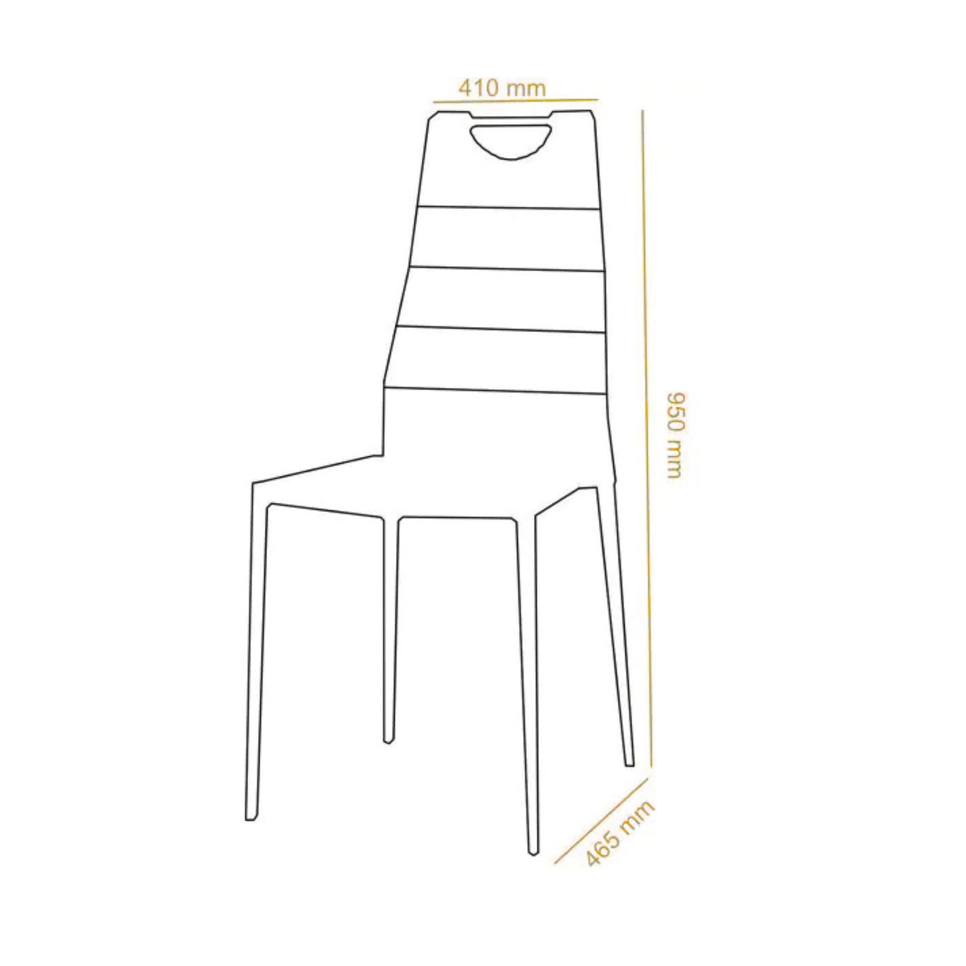 Lot de 4 chaises Gilly noir