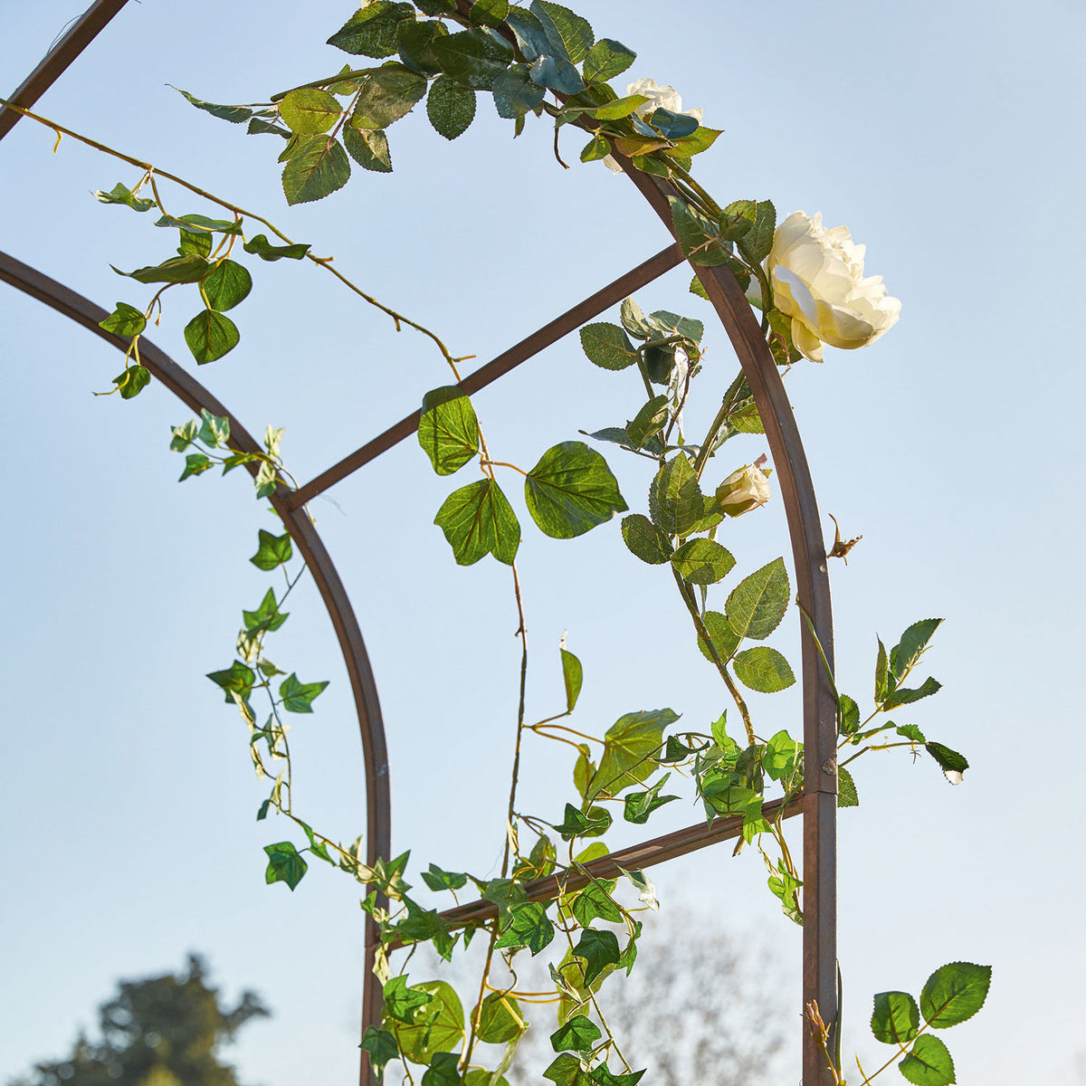 Lot de 2 arches à rosier LOBERON métal marron — photo produit
