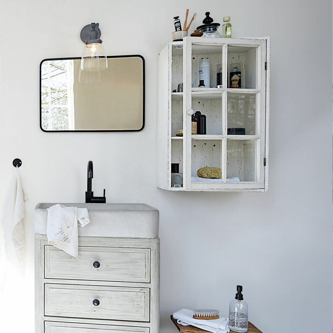 Lot 2 armoires suspendues LOBERON Piavo blanc vieilli — photo produit