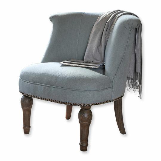 Lot de 2 fauteuils LOBERON Francet Bleu Marron — photo produit