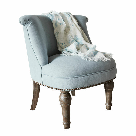 Lot de 2 fauteuils LOBERON Francet Bleu Marron — photo produit