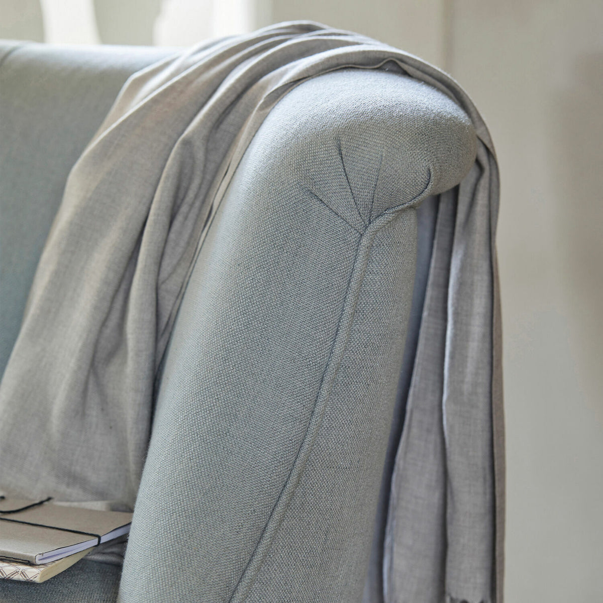Lot de 2 fauteuils LOBERON Francet Bleu Marron — photo produit