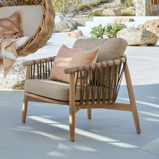 Lot de 2 fauteuils LOBERON FSC®-100% Thornwick beige — photo produit