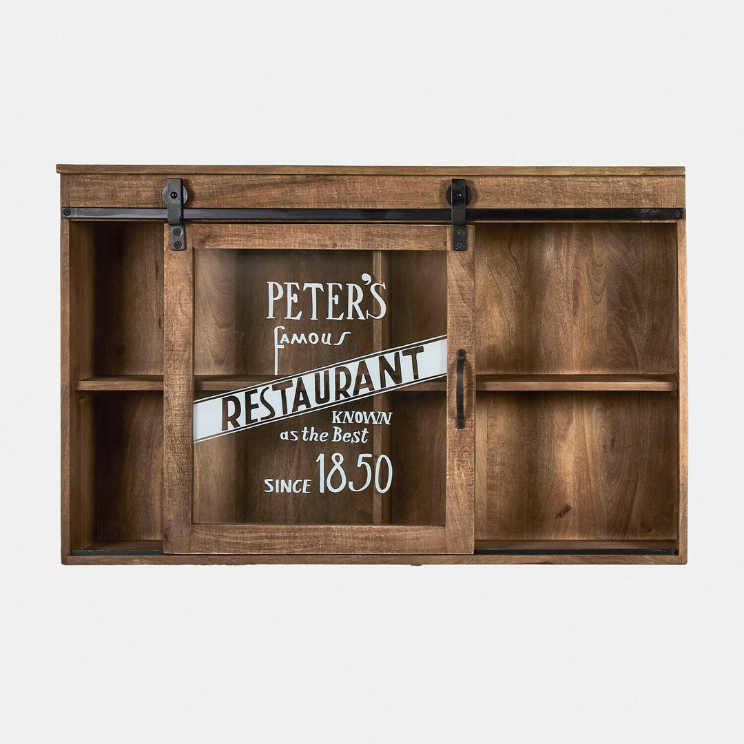 Lot 2 meubles hauts LOBERON Oakland en bois brute et métal noir — photo produit