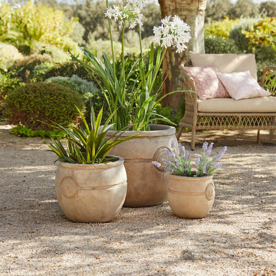 Lot de 3 pots de fleurs LOBERON Clorivon — photo produit