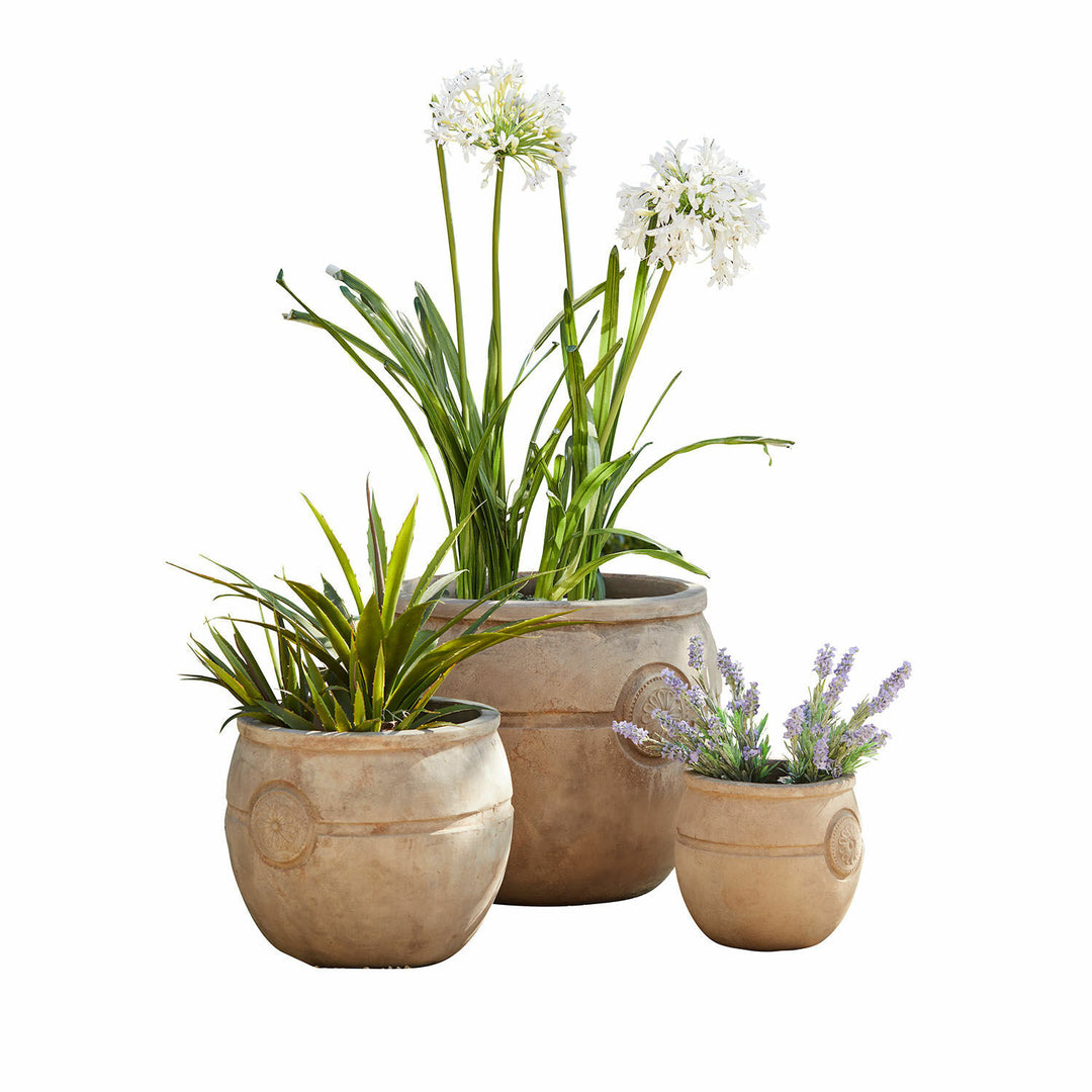 Lot de 3 pots de fleurs LOBERON Clorivon — photo produit