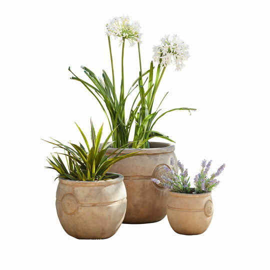 Lot de 3 pots de fleurs LOBERON Clorivon — photo produit