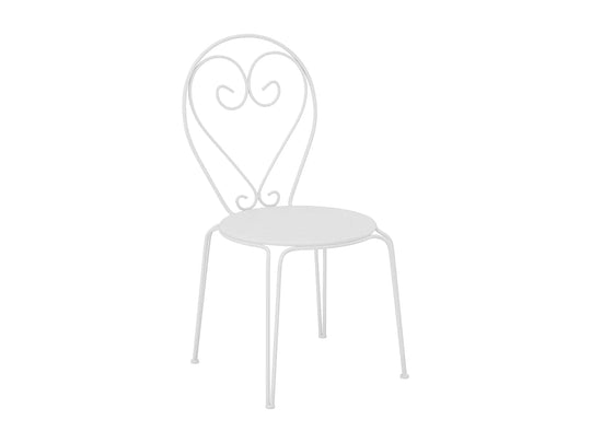 Lot de 4 chaises de jardin MYLIA Guermantes en métal blanc — photo produit