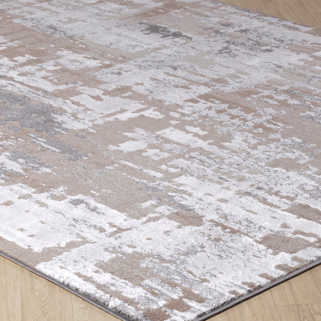 Tapis Abstrait Moderne Gris/Beige Noida