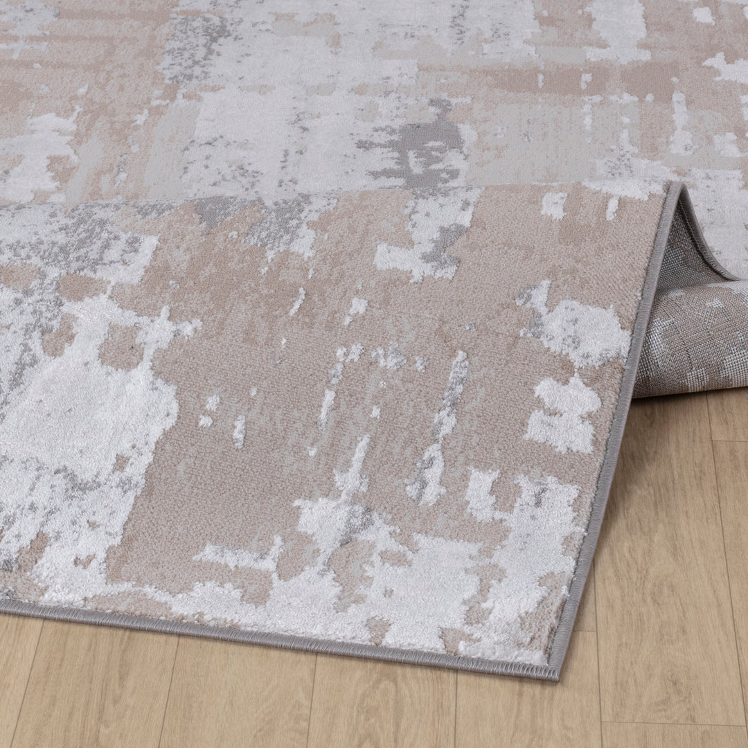 Tapis Abstrait Moderne Gris/Beige Noida