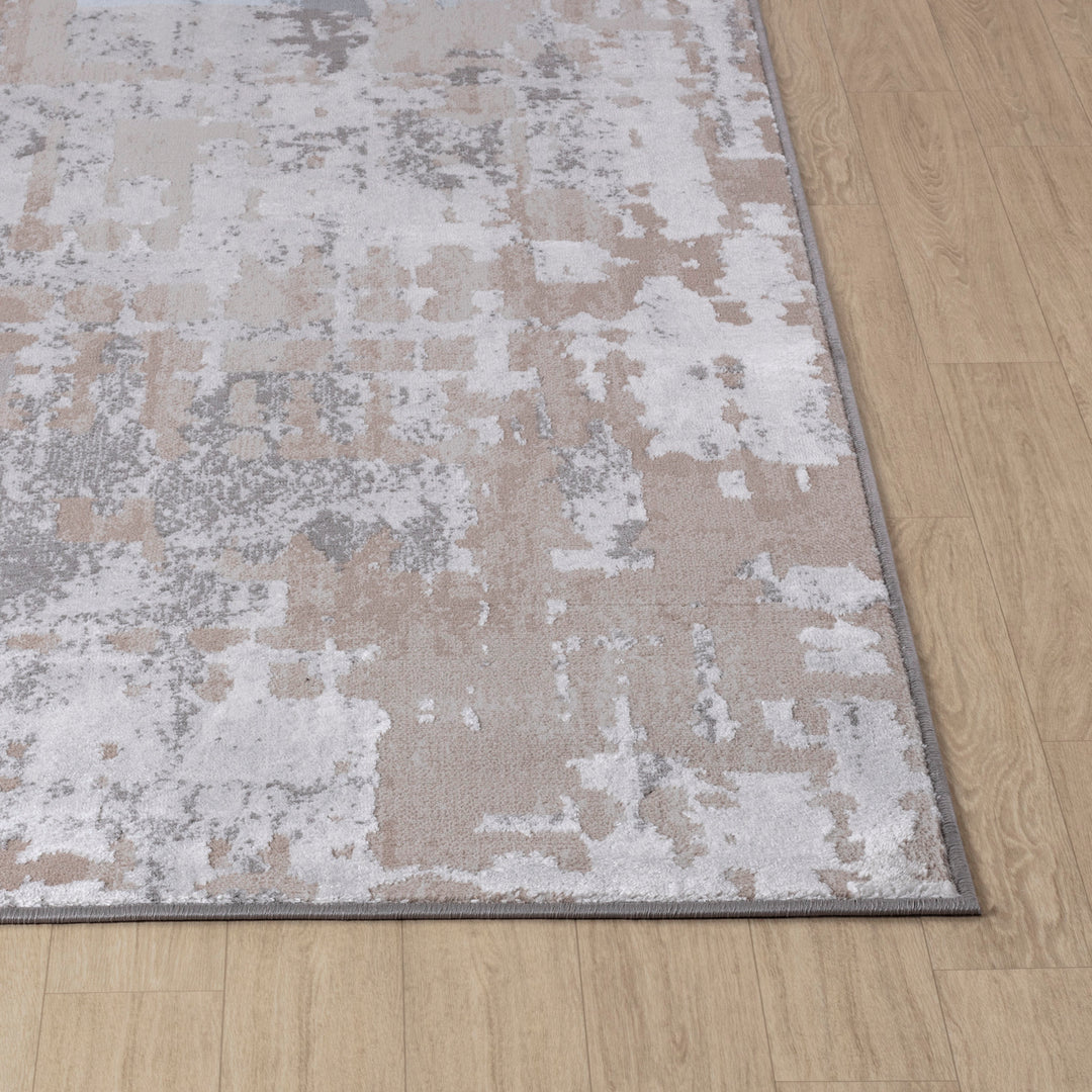 Tapis Abstrait Moderne Gris/Beige Noida