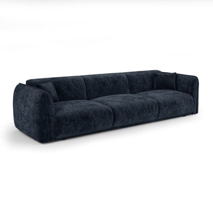 Canapé 4 places PREMIUM INTERIORS Lush velours bleu nuit — photo produit