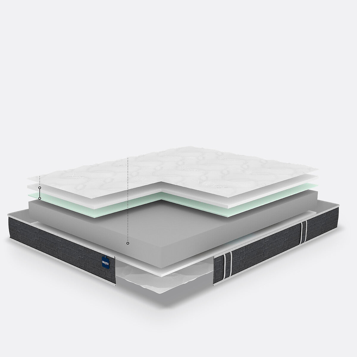 Matelas BULTEX mousse, soutien ferme, accueil moelleux, 90x190cm