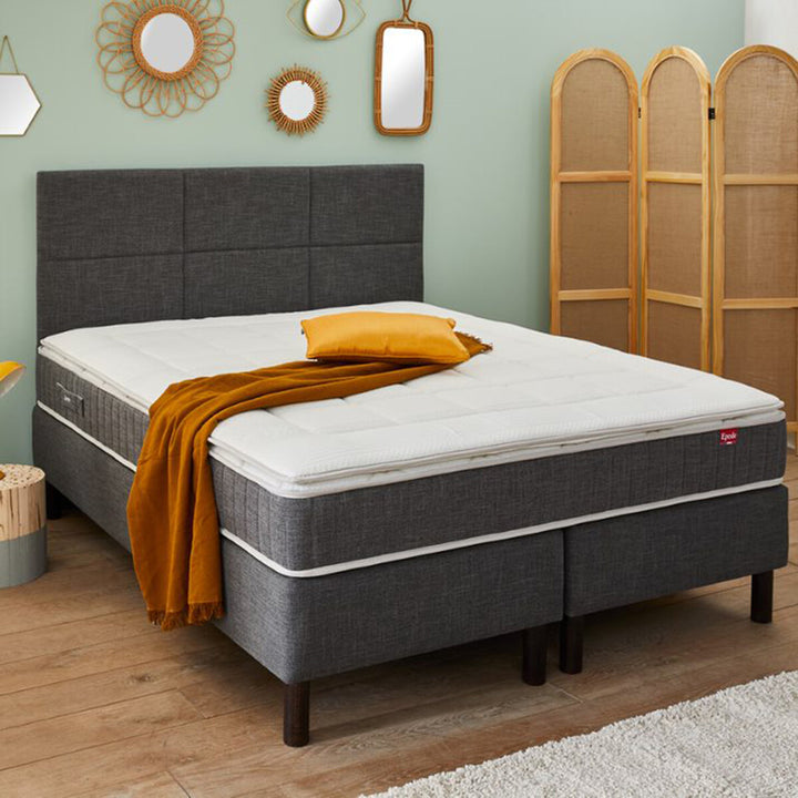 Matelas EPEDA Ensemble Boxspring enchanteur ressorts ensachés, soutien ferme, accueil ferme, 180x200cm