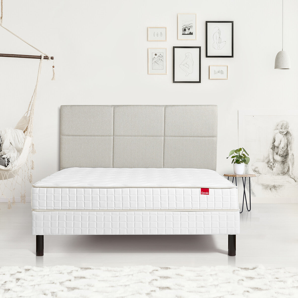Matelas EPEDA L’originel ressorts ensachés, soutien très ferme, 160x200cm