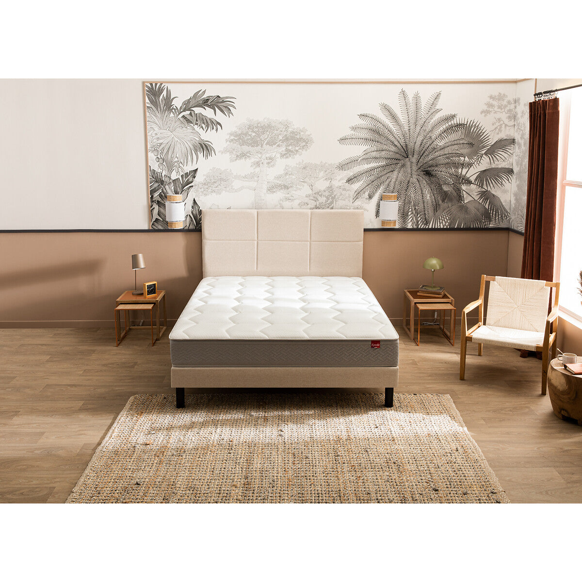 Matelas EPEDA 580 ressorts ensachés, soutien ferme, accueil équilibré, 160x200cm