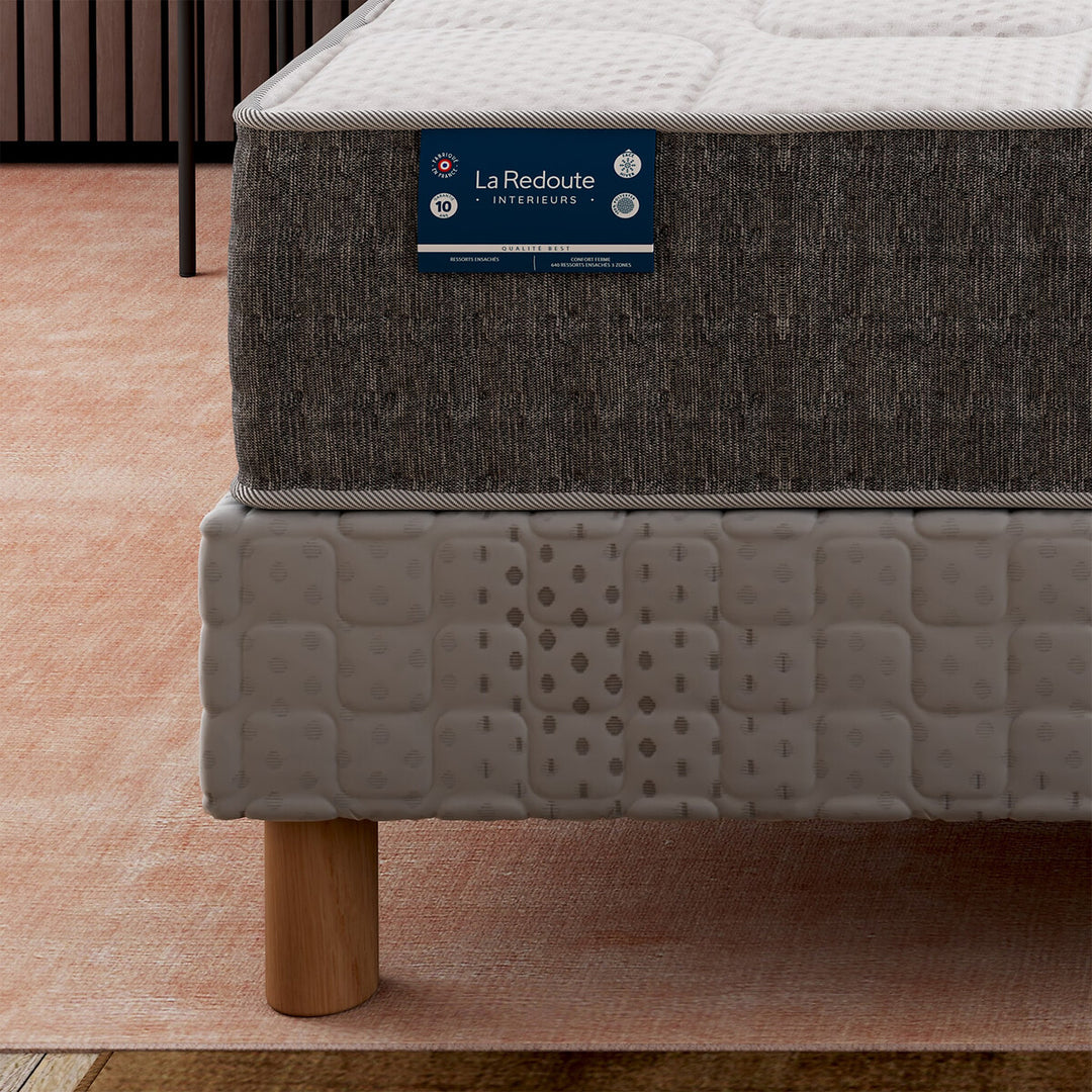 Matelas 660 ressorts, 7 zones, soutien ferme, accueil moelleux