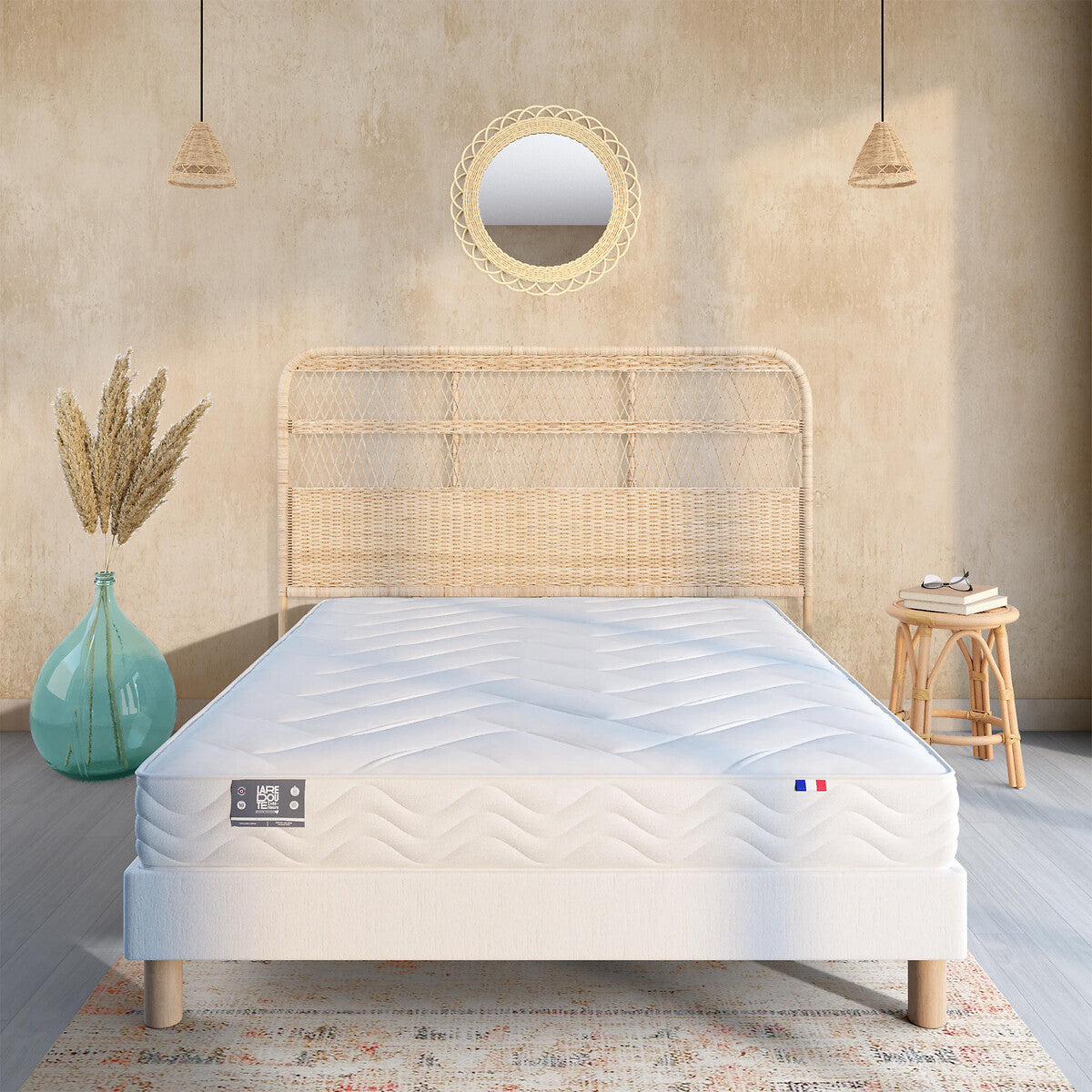 Matelas LA REDOUTE Origine latex végétal latex, soutien ferme, accueil ferme, 160x200cm