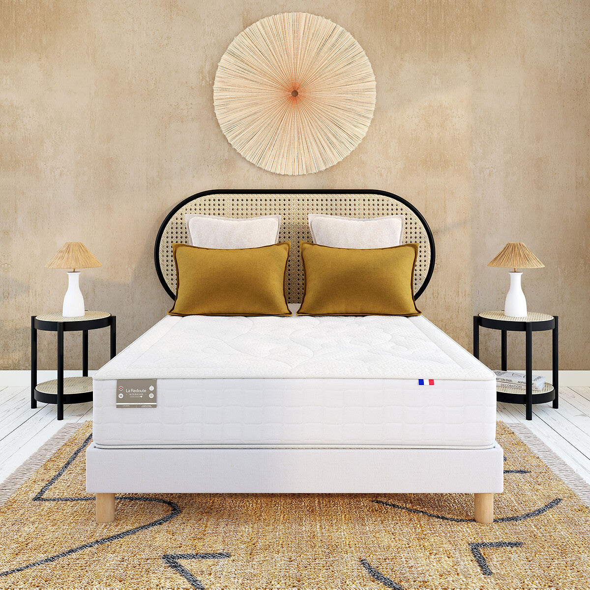 Matelas LA REDOUTE Premium latex végétal, soutien mi-ferme, accueil moelleux, 140x190cm