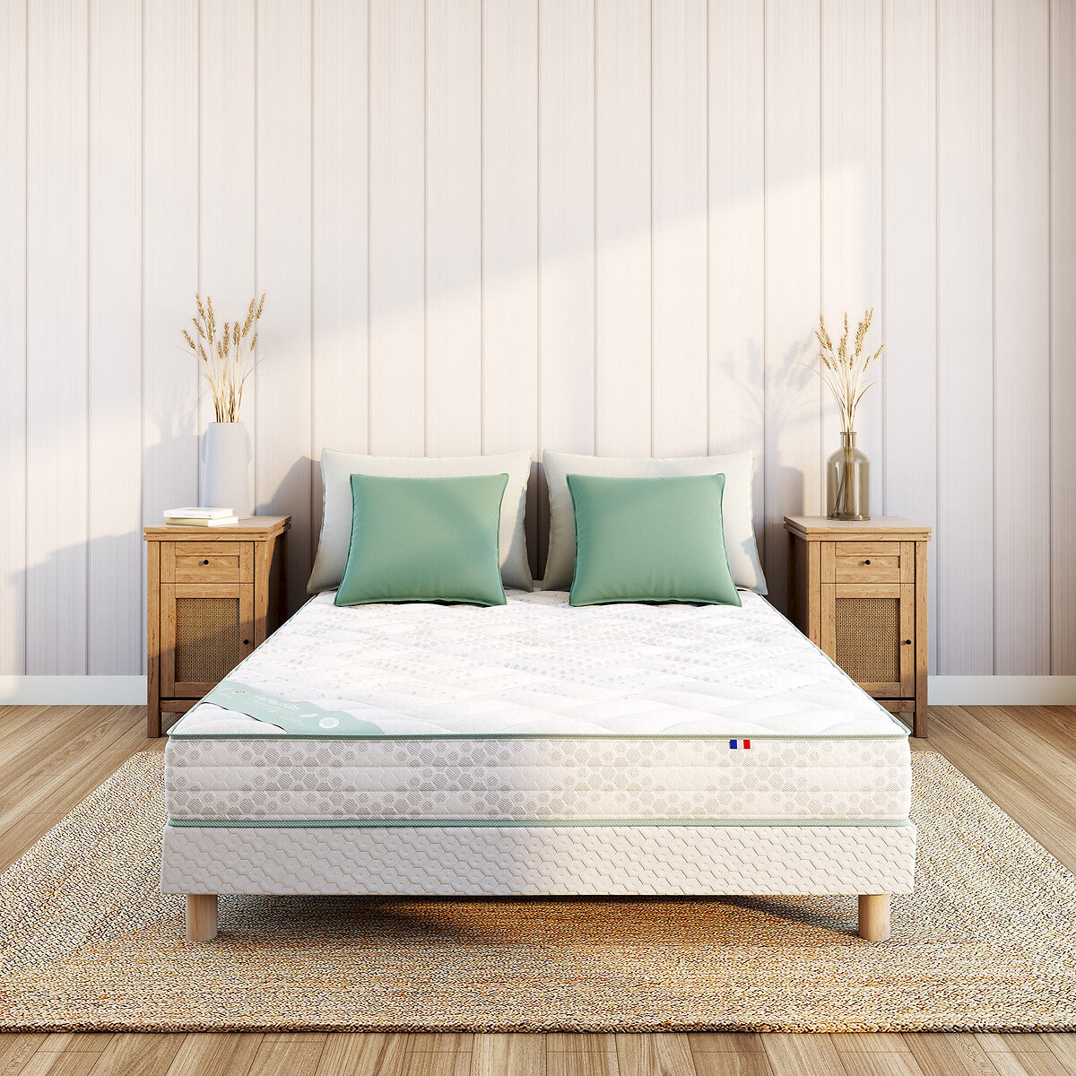 Matelas LA REDOUTE 660 ressorts ensachés, soutien très ferme, accueil moelleux, 140x190cm