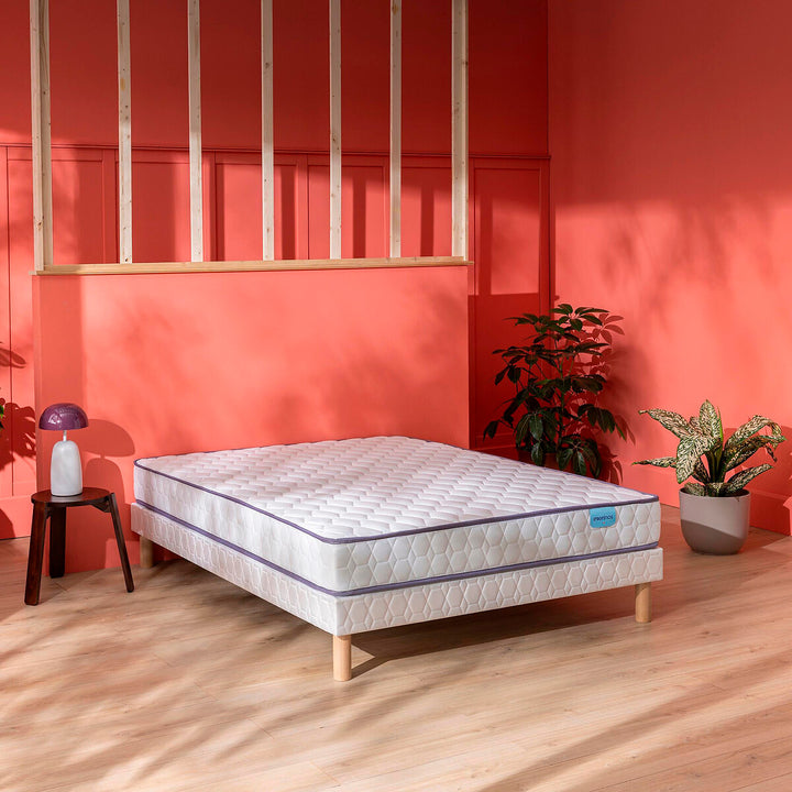 Matelas MERINOS ressorts, soutien ferme, accueil moelleux, 160x200cm