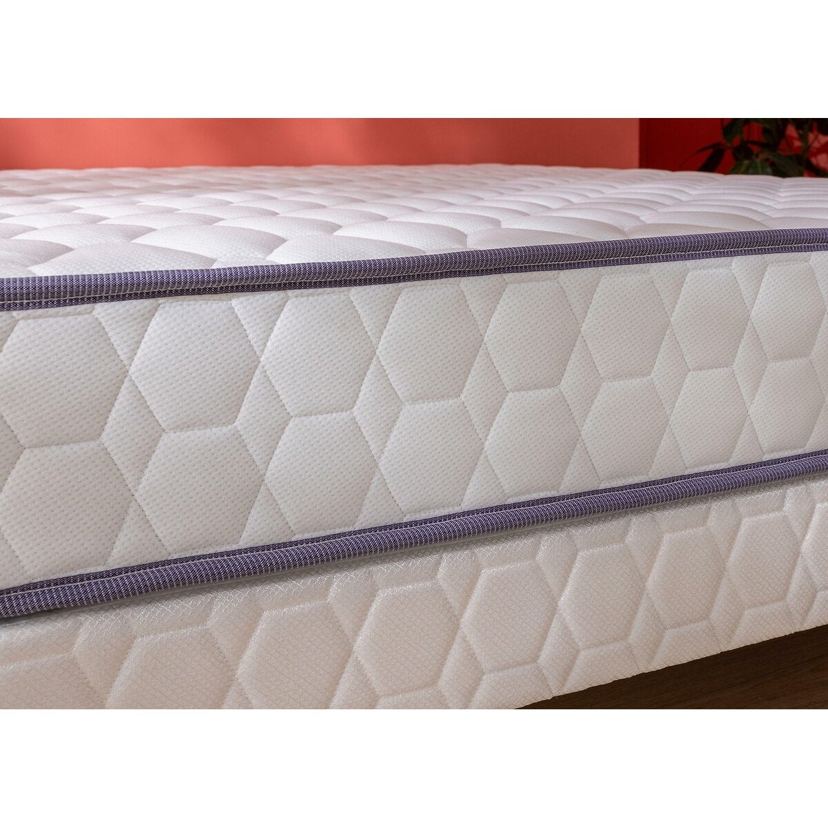 Matelas MERINOS ressorts, soutien ferme, accueil moelleux, 140x190cm