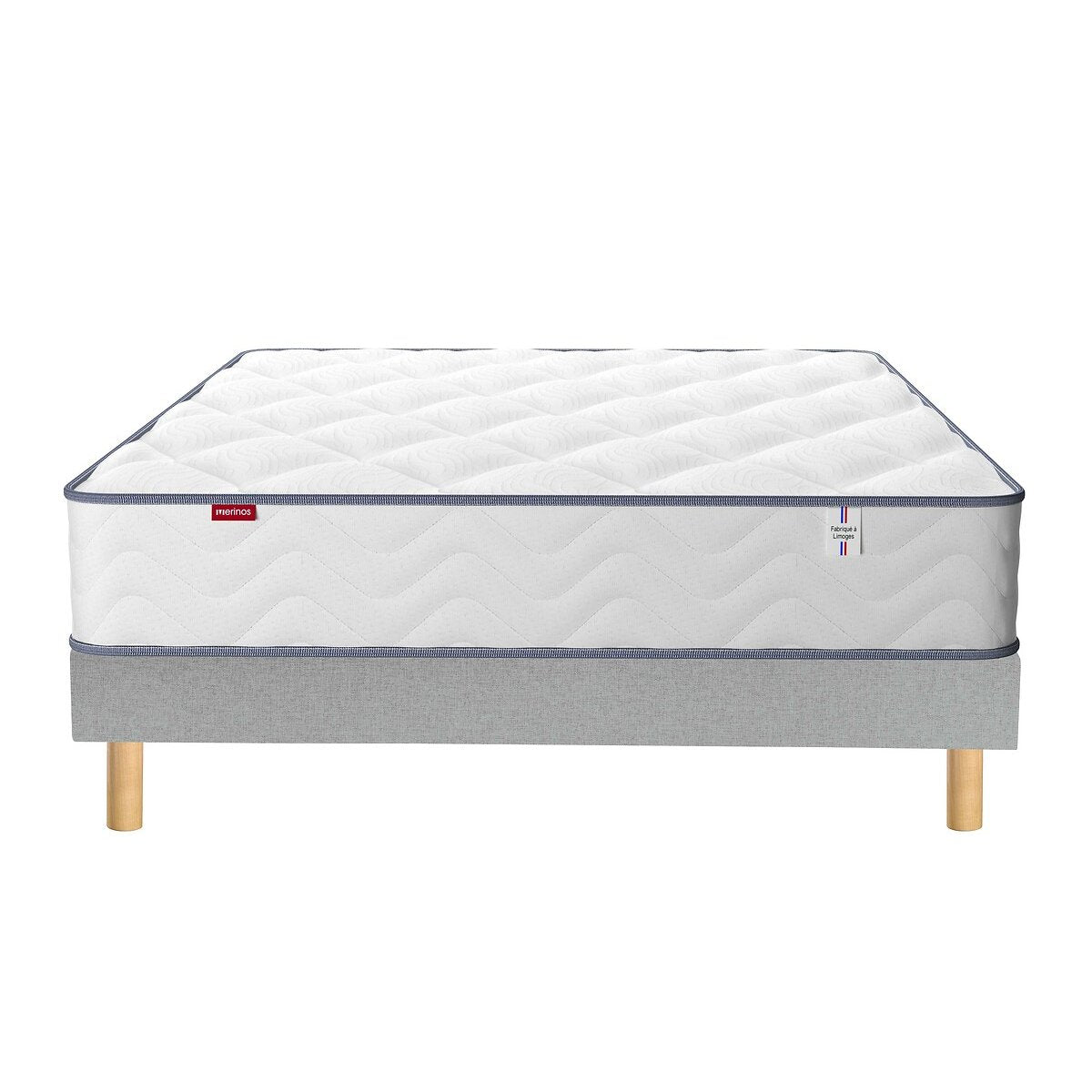 Matelas MERINOS 580 ressorts ensachés, soutien ferme, accueil moelleux, 140x190cm