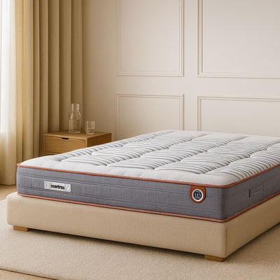 Matelas Merinos Marinière II à ressort et mémoire de forme 140x190cm