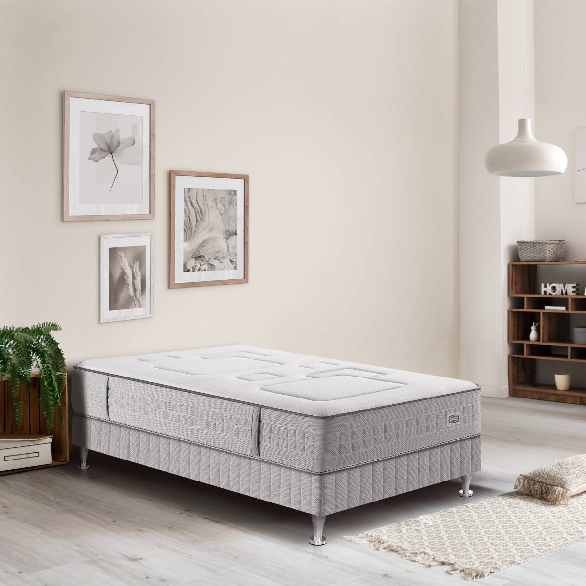 Matelas SIMMONS EQUILIBRE ressorts ensachés, soutien ferme, accueil morphologique, 160x200cm