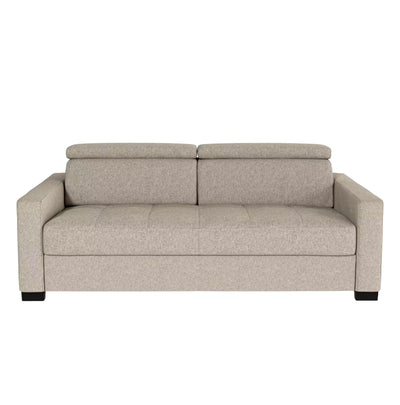 Canapé ALINEA 3 places convertible avec matelas Bultex en pop avec accoudoirs 15cm - beige