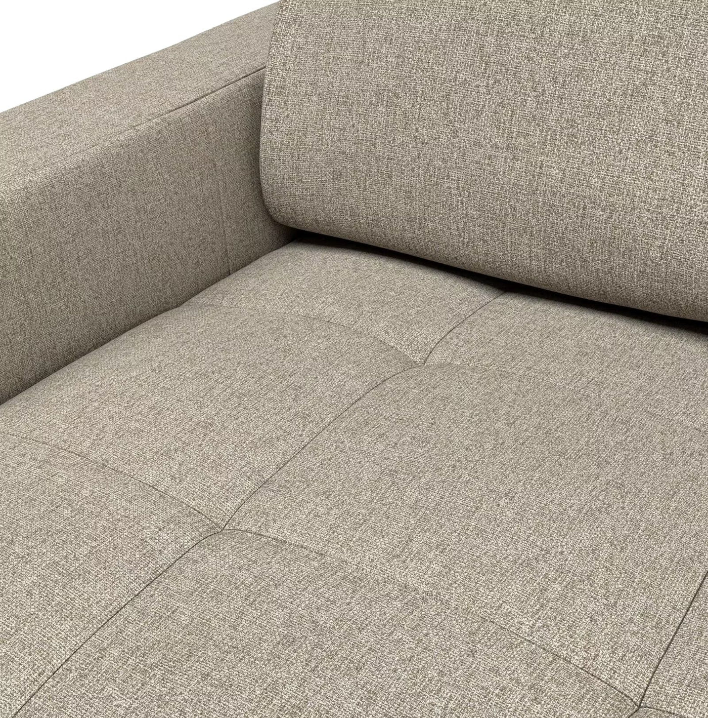 Canapé ALINEA 3 places convertible avec matelas Bultex en pop avec accoudoirs 15cm - beige