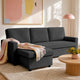 Canapé d’angle réversible 4 places convertible avec coffre MEIYA Best Mobilier – Gris foncé — photo produit