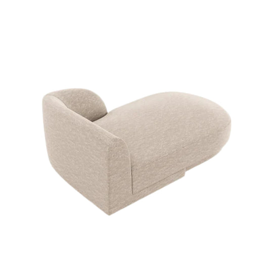 Méridienne MICADONI Miley en tissu chenille beige
