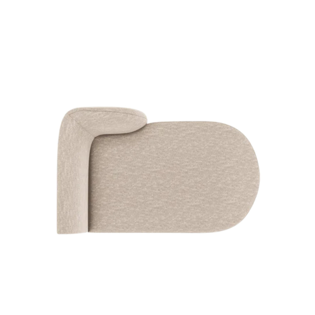 Méridienne MICADONI Miley en tissu chenille beige