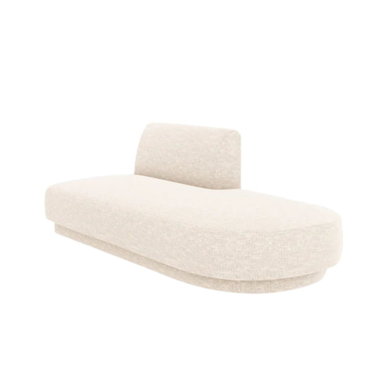 Méridienne MICADONI Miley en tissu chenille beige