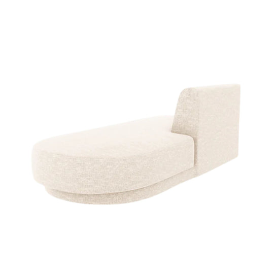 Méridienne MICADONI Miley en tissu chenille beige
