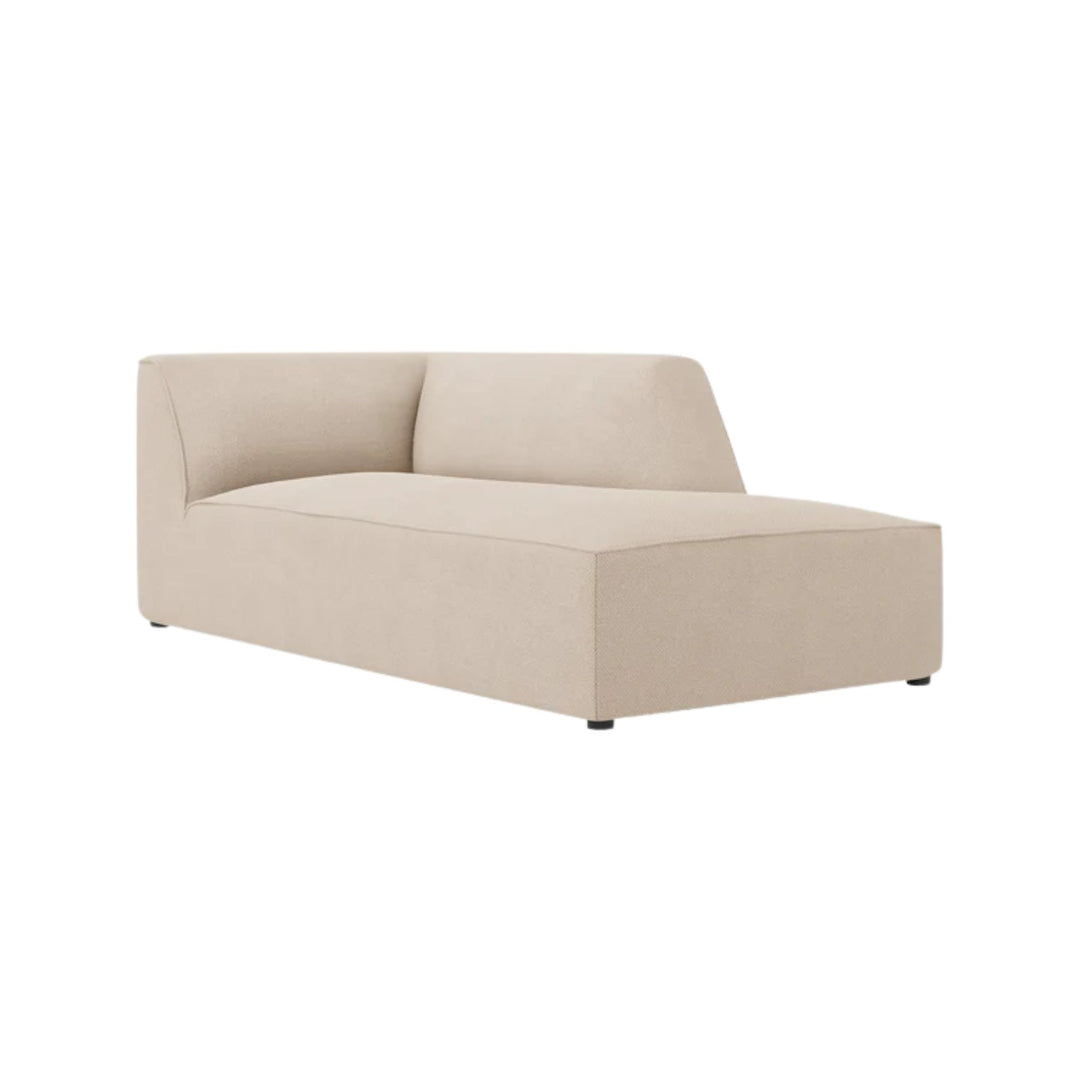 Méridienne MICADONI Ruby en tissu beige