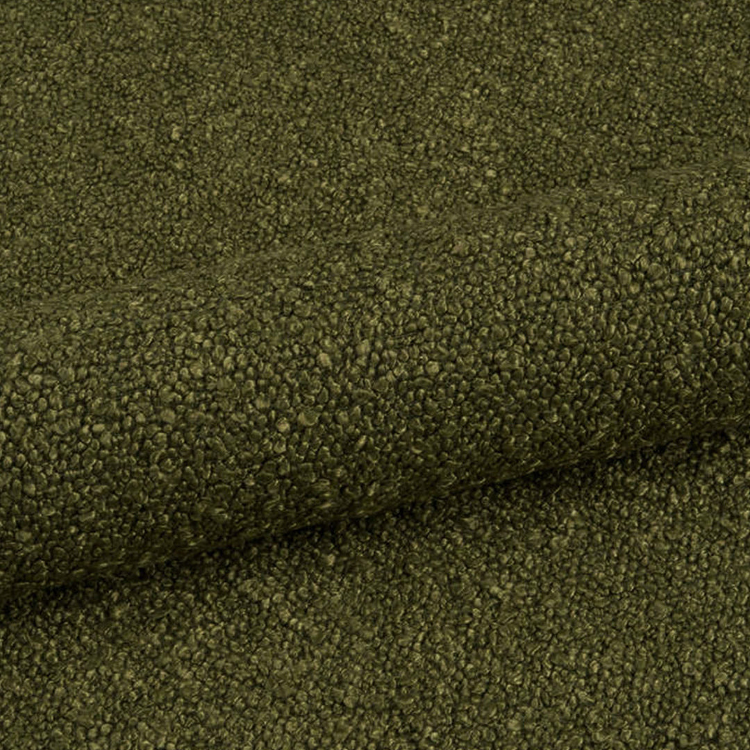 Méridienne MICADONI Jodie en tissu bouclé vert olive — photo produit