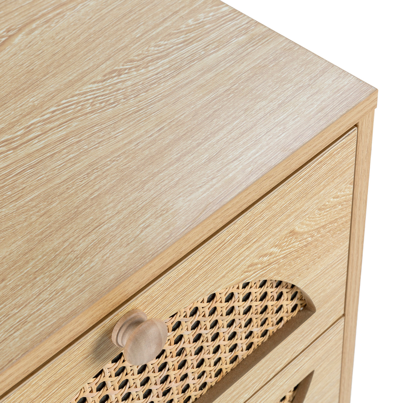 Table de Chevet Luna avec 2 tiroirs Couleur chêne