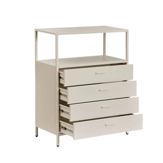 Meuble à tiroirs SKLUM Janine en acier beige