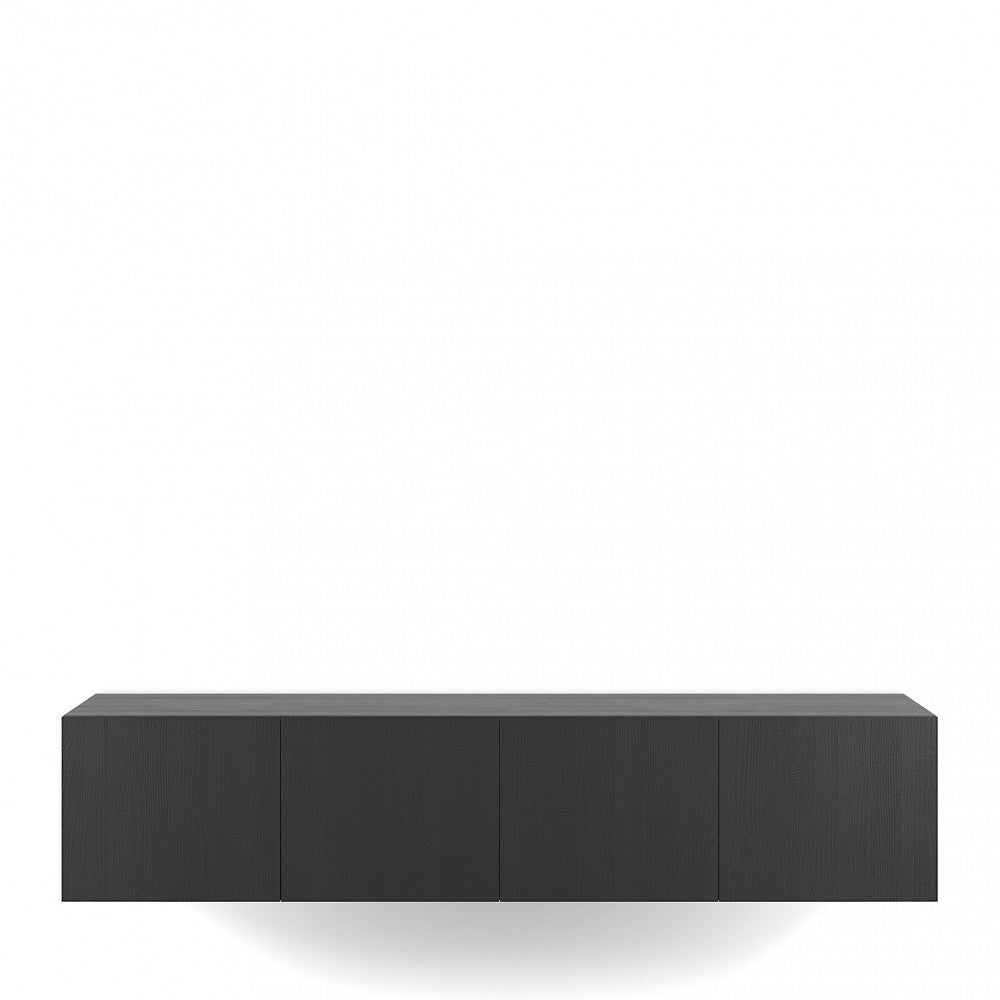 Meuble TV suspendu DRAWER Nexa 4 portes en bois L180cm