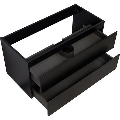 Meuble salle de bain BADPLAATS Angela 100cm noir mat — photo produit