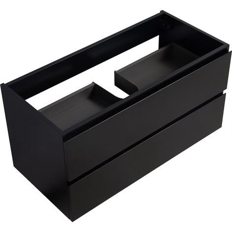 Meuble salle de bain BADPLAATS Angela 100cm noir mat — photo produit