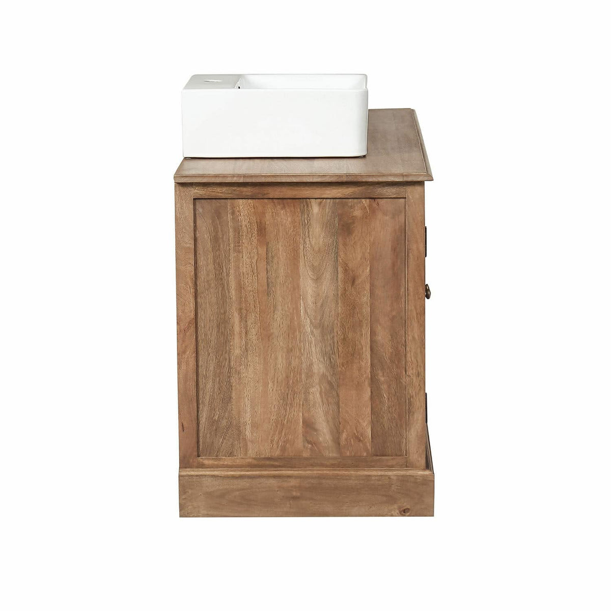 Meuble vasque LOBERON Dorchester marron et blanc — photo produit