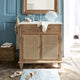 Meuble vasque LOBERON Emyl en mindi et cannage — photo produit