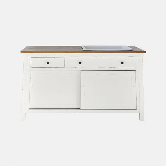 Meuble et vasque Loberon CELARON blanche — photo produit